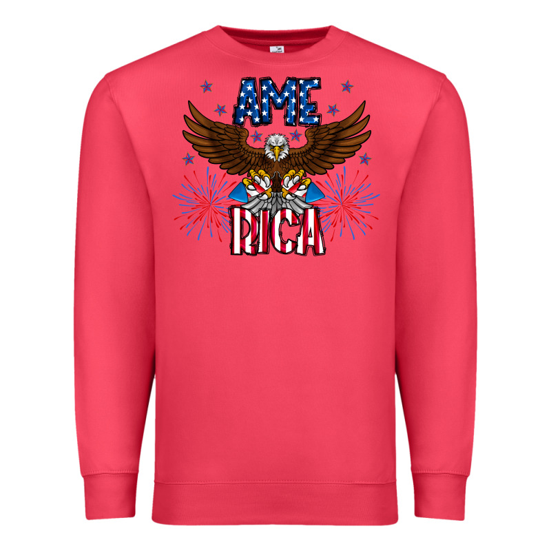 America Eagle Premium Sweatshirt by CowhideDigitalArt | Teevron