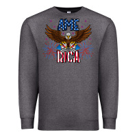 Charcoal Heather America eagle Premium Sweatshirt - CowhideDigitalArt