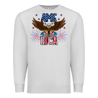 Dove Grey America eagle Premium Sweatshirt - CowhideDigitalArt