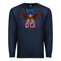 Navy America eagle Premium Sweatshirt - CowhideDigitalArt