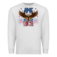 Oatmeal Heather America eagle Premium Sweatshirt - CowhideDigitalArt