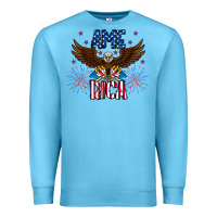 Ocean Blue America eagle Premium Sweatshirt - CowhideDigitalArt