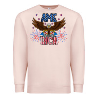 Pale Pink America eagle Premium Sweatshirt - CowhideDigitalArt