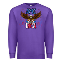 Purple America eagle Premium Sweatshirt - CowhideDigitalArt