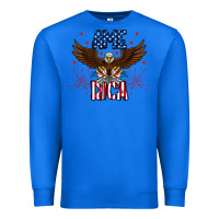 True Royal America eagle Premium Sweatshirt - CowhideDigitalArt