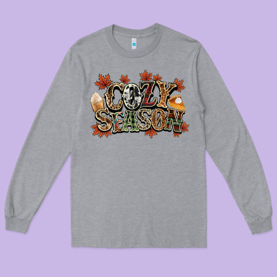Cozy Season Fall Long Sleeve Tee Designed By Nancycooperartshop