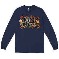 Navy Cozy season Fall Long Sleeve Tee - NancyCooperArtShop