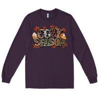 Plum Cozy season Fall Long Sleeve Tee - NancyCooperArtShop