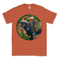 Copper Black Angus Bull with Christmas Lights Classic Tee - RanaPortraitStore