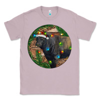 Lilac Black Angus Bull with Christmas Lights Classic Tee - RanaPortraitStore