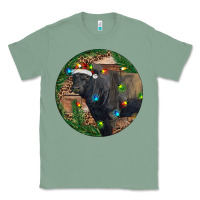 Sage Black Angus Bull with Christmas Lights Classic Tee - RanaPortraitStore