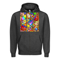 Charcoal Heather lgbtq pride coffee cups with leopard seamless pattern bbs Zipper Hoodie - BundleAndBundleShop