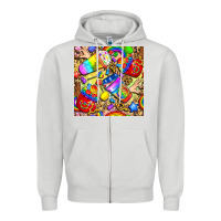 Dove Grey lgbtq pride coffee cups with leopard seamless pattern bbs Zipper Hoodie - BundleAndBundleShop