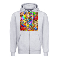 Heather Grey lgbtq pride coffee cups with leopard seamless pattern bbs Zipper Hoodie - BundleAndBundleShop
