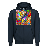 Navy lgbtq pride coffee cups with leopard seamless pattern bbs Zipper Hoodie - BundleAndBundleShop