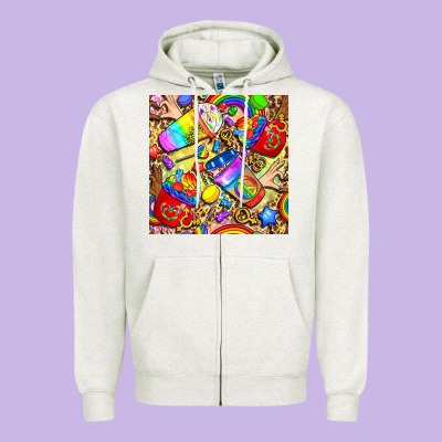 Lgbtq Pride Coffee Cups With Leopard Seamless Pattern Bbs Zipper Hoodie Designed By Bundleandbundleshop