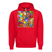 Red lgbtq pride coffee cups with leopard seamless pattern bbs Zipper Hoodie - BundleAndBundleShop