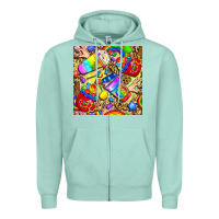Seafoam lgbtq pride coffee cups with leopard seamless pattern bbs Zipper Hoodie - BundleAndBundleShop