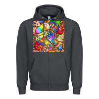 Smoke lgbtq pride coffee cups with leopard seamless pattern bbs Zipper Hoodie - BundleAndBundleShop