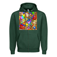 Sports Green lgbtq pride coffee cups with leopard seamless pattern bbs Zipper Hoodie - BundleAndBundleShop