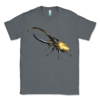 Charcoal Heather Hercules Beetle Side Classic Tee - LillyAllenDesigns