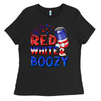 Black red white boozy Ladies Tee - NancyCooperArtShop