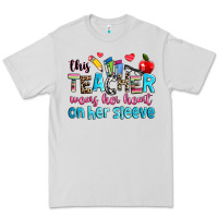 Dove Grey this teacher wears her her on her sleeve Premium Tee - NancyCooperArtShop