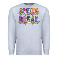 Heather Grey SPRING BREAK Premium Sweatshirt - CowhideDigitalArt