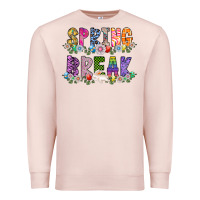 Pale Pink SPRING BREAK Premium Sweatshirt - CowhideDigitalArt