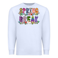 White SPRING BREAK Premium Sweatshirt - CowhideDigitalArt