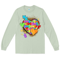 Matcha Autism hearts Long Sleeve Tee - NancyCooperArtShop