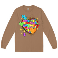 Toasted Coconut Autism hearts Long Sleeve Tee - NancyCooperArtShop