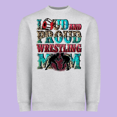 Loud And Proud Wrestling Mom Mother's Day Heavyweight Sweatshirt Designed By Cowgirlartshop