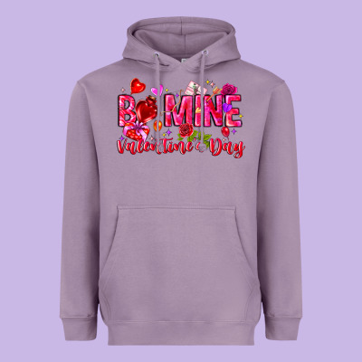 Be Mine Valentines Day Heavyweight Hoodie Designed By Cowhidedigitalart
