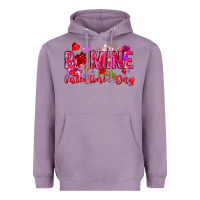 Lavender Be Mine Valentines Day Heavyweight Hoodie - CowhideDigitalArt