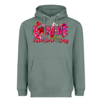 Sage Be Mine Valentines Day Heavyweight Hoodie - CowhideDigitalArt