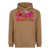 Toasted Coconut Be Mine Valentines Day Heavyweight Hoodie - CowhideDigitalArt