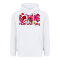 White Be Mine Valentines Day Heavyweight Hoodie - CowhideDigitalArt