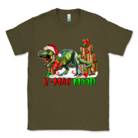 Army Green T- Rex X-Mas Mood Classic Tee - RanaPortraitStore