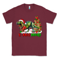 Burgundy T- Rex X-Mas Mood Classic Tee - RanaPortraitStore