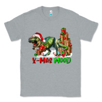 Heather Grey T- Rex X-Mas Mood Classic Tee - RanaPortraitStore