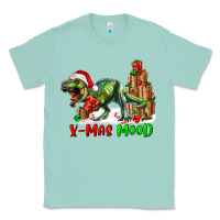 Seafoam T- Rex X-Mas Mood Classic Tee - RanaPortraitStore