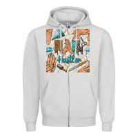 Dove Grey hail hustler and nail art hands with glitter polish seamless pattern b Zipper Hoodie - BundleAndBundleShop