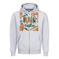 Heather Grey hail hustler and nail art hands with glitter polish seamless pattern b Zipper Hoodie - BundleAndBundleShop