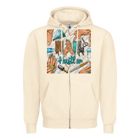 Sandshell hail hustler and nail art hands with glitter polish seamless pattern b Zipper Hoodie - BundleAndBundleShop