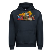 Navy mom boots hat and sunflower Urban Hoodie - Artiststas