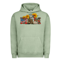 Pigment Oil Green mom boots hat and sunflower Urban Hoodie - Artiststas