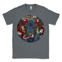 Charcoal Heather Black Angus Calf Christmas Classic Tee - RanaPortraitStore