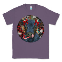 Lavender Black Angus Calf Christmas Classic Tee - RanaPortraitStore