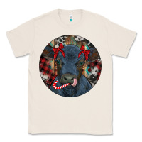 Natural Black Angus Calf Christmas Classic Tee - RanaPortraitStore